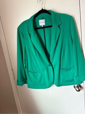 Catherine Malandrino Emerald Green Single-Button Blazer